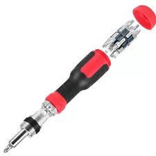 Multi Bit Screw Driver Ratcheting Screwdriver for Phillips Star Flat Square Bit