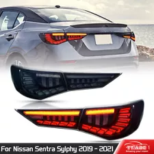 LED Smoked Tail Lights For Nissan Sentra Sylphy Pulsar 2019 2020 2021 Rear Lamps