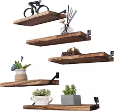 Rustic Wood Floating Shelves for Wall Decor Farmhouse Wooden Shelf for Bathroom