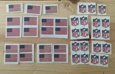 US Flag And NFL Shield Mini Decals For Mini Helmet Lot Of 26 Each CLEARANCE!