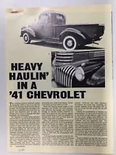 CHEV255 VINTAGE Article 1941 Chevrolet Pickup Truck May 1984 4 page