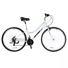 NEW Seven Peaks Victory Step Thru Ladies Fitness Comfort Hybrid Bike White Black