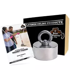 2000LB’s Powerful 360 Degrees Fishing Magnet for Magnet Fishing | Strong Neod...