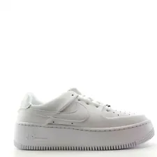 Nike Air Force 1 Sage Low Triple White Platform Sneakers AR5339-100 Womens 9.5