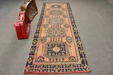 Moroccan Rug, Vintage Rug, Turkish Rugs, 3.4x10.4 ft Runner Rug, Handwoven Rug