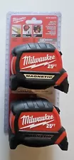 Milwaukee 48-22-0325G Compact Wide Blade Magnetic Tape Measures (2-pack) - New!