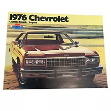 1976 Chevrolet Caprice Classic Impala Color Sales Brochure Original Mint