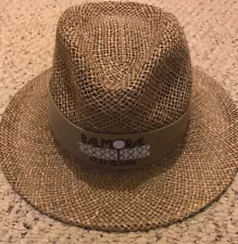 Imperial Straw Hat With Balmoral Golf Course Logo Beige Band