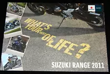 SUZUKI MOTORCYCLE RANGE 2011 UK SALES BROCHURE SUPERSPORT STREET CRUISER SCOOTER