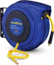 Goodyear Air Hose Reel Retractable 3/8" Inch x 65' Feet - BLUE - Scratch & Dent