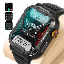 Rugged Military Smart Watch Men Android iOS Bluetooth Fitness Watches Waterproof