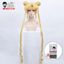 Anime SAILOR MOON Tsukino Usagi Aino Minako Auratus Curly Hair Wigs Cosplay Prop