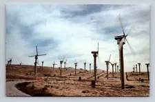 Tehachapi,CA Wind Turbines March In Long Rows Kern County California Vintage