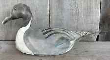 Rare Buck Leckler Stockton Ca. 1940's Antique Canvas Pintail Duck Original Paint