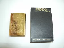 Zippo Camel Lighter Gold Plated With Box & Instructions