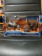 New Open Box Star Wars Miniatures Clone Wars Battles Scenario Pack Painted Minis