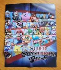 Super Smash Bros Brawl Promotional Double Sided Poster