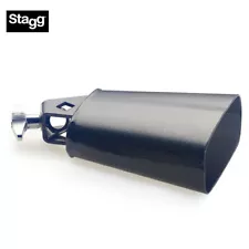 Stagg Model CB304BK - 4.5 Inch Cowbell, Black for Drum Set w/ Mounting Screw