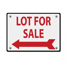 Horizontal Metal Sign Lot for Sale to The Left Weatherproof Street Signage