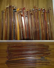 37 OLD VIOLIN BOWS without frog FOR RENOVATION (S038)