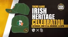 San Diego Padres Irish Themed Hat for game on 6/22/2024