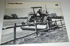 *IH International 71 Flail Mower Sales Brochure Literature Advertising IHC OEM!