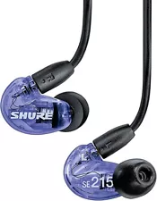 NEW SHURE SE215 SPE In-Ear Earphones Headphones Earbuds IEM Monitors (Purple)