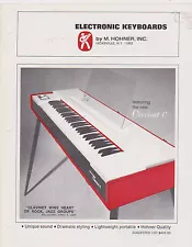 VINTAGE AD SHEET #2701 - M HOHNER ELECTRONIC KEYBOARDS - CLAVINET C