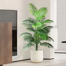 Large Artificial Palm Tree Tall Fake Plants Tropical Plastic Leaves Home Decors.