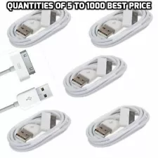 5-1000 Lot White USB Data Sync Charger Cable Cord For iPhone 4S 4 iPod Wholesale