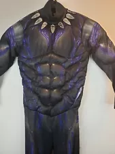 Black Panther Purple Muscle Suit and Mask Boys Halloween costume for Sale 