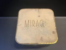 Vtg Miracle Bath Powder 7.0 Oz. Tin By Lentheric