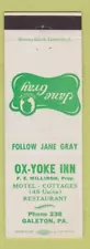 Matchbook Cover - Ox Yoke Inn Galeton PA low phone #