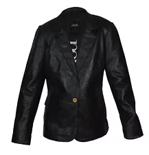 Pelle Pelle Leather Blazer For Men – Black Real Lambskin Jacket Coat- Authentic