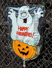 25" HALLOWEEN GHOST BALLOON Happy Haunting Carlton Cards American Greetings RARE