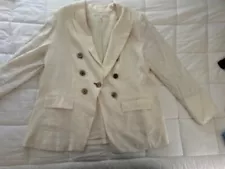 White Veronica Beard dickey blazer