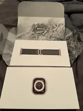 Apple Watch Ultra 49mm Titanium Case with Green Alpine Loop, Large Gen 1
