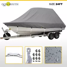 Oceansouth trailerable Waterproof Cover for T-Top Fishing Boat 23'7" - 24'6"