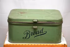 ANTIQUE 1950s GREEN EMPECO BREAD BOX