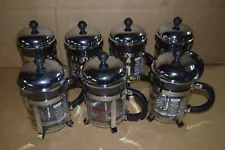 Used Lot of 7 Bodum French Press Coffee Makers