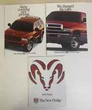 New Listing(3) 1998 Dodge Sales Brochures Durango Ram Truck Line