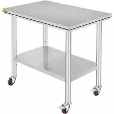 Stainless Steel Table, NSF Commercial Restaurant Kitchen Prep & Work Table