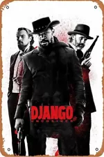 Django Unchained Poster Movie Film Metal Sign Tin Gift Wall Decor for Home