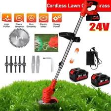 1000W Cordless Weed Eater Electric Brush Cutter Lawn Edger Grass String Trimmer