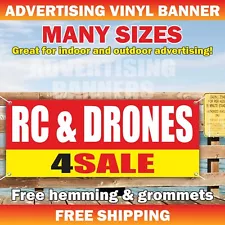 RC & DRONES FOR SALE Advertising Banner Vinyl Sign Service Repair Mechanic