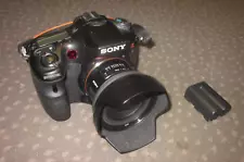 SONY SLT-A77V DSLR 24.3MP ALPHA A7 CAMERA & SAL20F28 2.8/20 LENS NO CHARGER