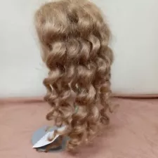 Jakzjewel Mohair Wig Size 10” strawberry blonde suitable for antique French doll