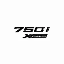 for 7 Series Gloss Black Emblem 750i+XDrive Number Letters Rear Trunk Badge (For: More than one vehicle)