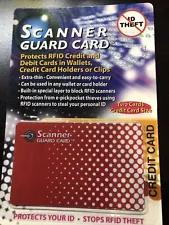 NEW RFID Scanner Guard Card - Protects Credit & Debit Cards In Wallets