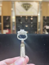 labgrown Diamond Ring. 2 Carats Center Diamond .IGI. 4.5 ctw + 14k Gold !